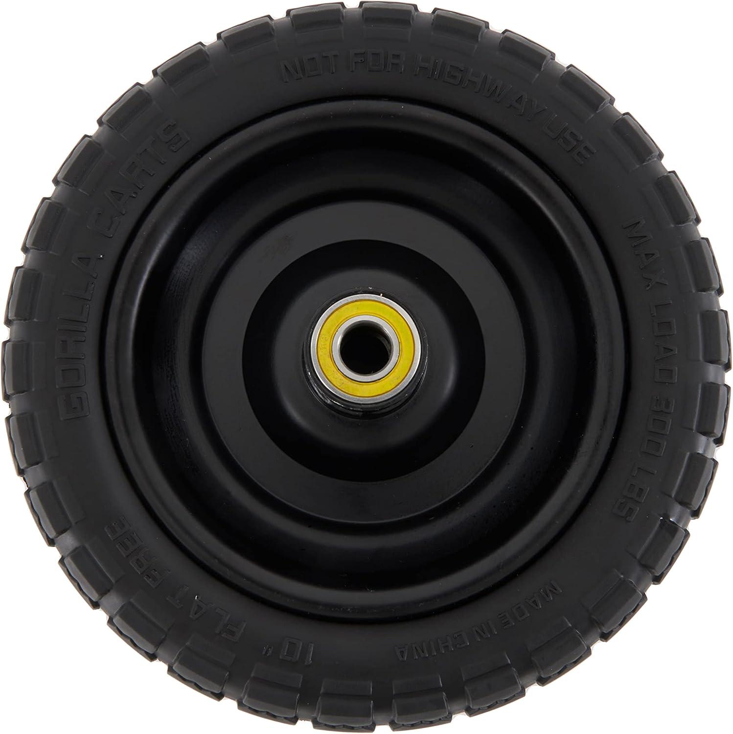 imageGorilla Carts 2Pack 13 Inch NoFlat Replacement Tires 300 lb Capacity Each  Solid Polyurethane 216 Hub 58 Bore  Fits Lawn ampamp Garden Utility Wagon Hand Truck Air Compressor Pressure Washer4Pack