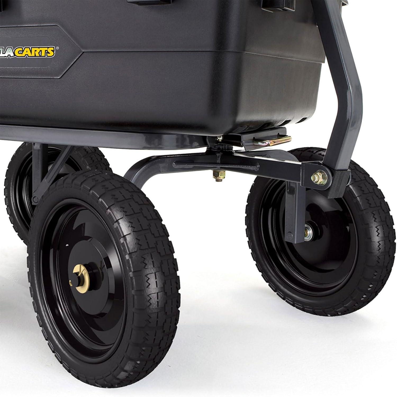 imageGorilla Carts 2Pack 13 Inch NoFlat Replacement Tires 300 lb Capacity Each  Solid Polyurethane 216 Hub 58 Bore  Fits Lawn ampamp Garden Utility Wagon Hand Truck Air Compressor Pressure Washer2Pack