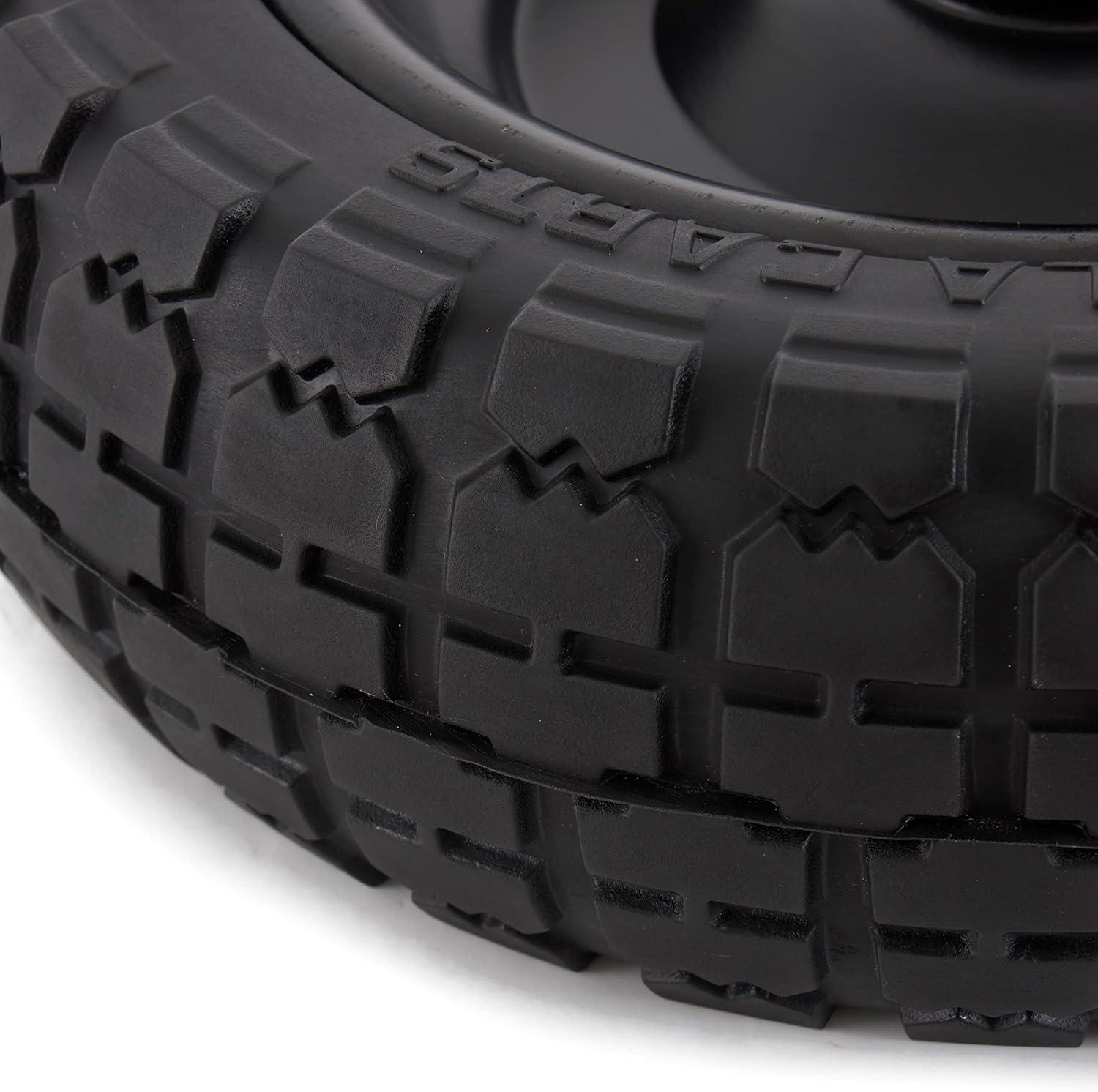 imageGorilla Carts 2Pack 13 Inch NoFlat Replacement Tires 300 lb Capacity Each  Solid Polyurethane 216 Hub 58 Bore  Fits Lawn ampamp Garden Utility Wagon Hand Truck Air Compressor Pressure Washer4Pack
