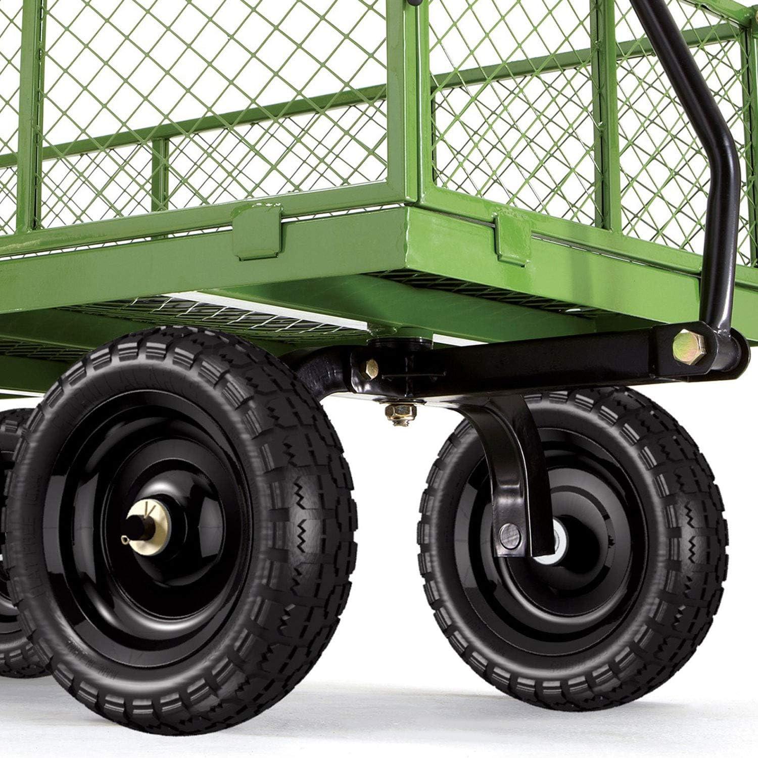 imageGorilla Carts 2Pack 13 Inch NoFlat Replacement Tires 300 lb Capacity Each  Solid Polyurethane 216 Hub 58 Bore  Fits Lawn ampamp Garden Utility Wagon Hand Truck Air Compressor Pressure Washer2Pack