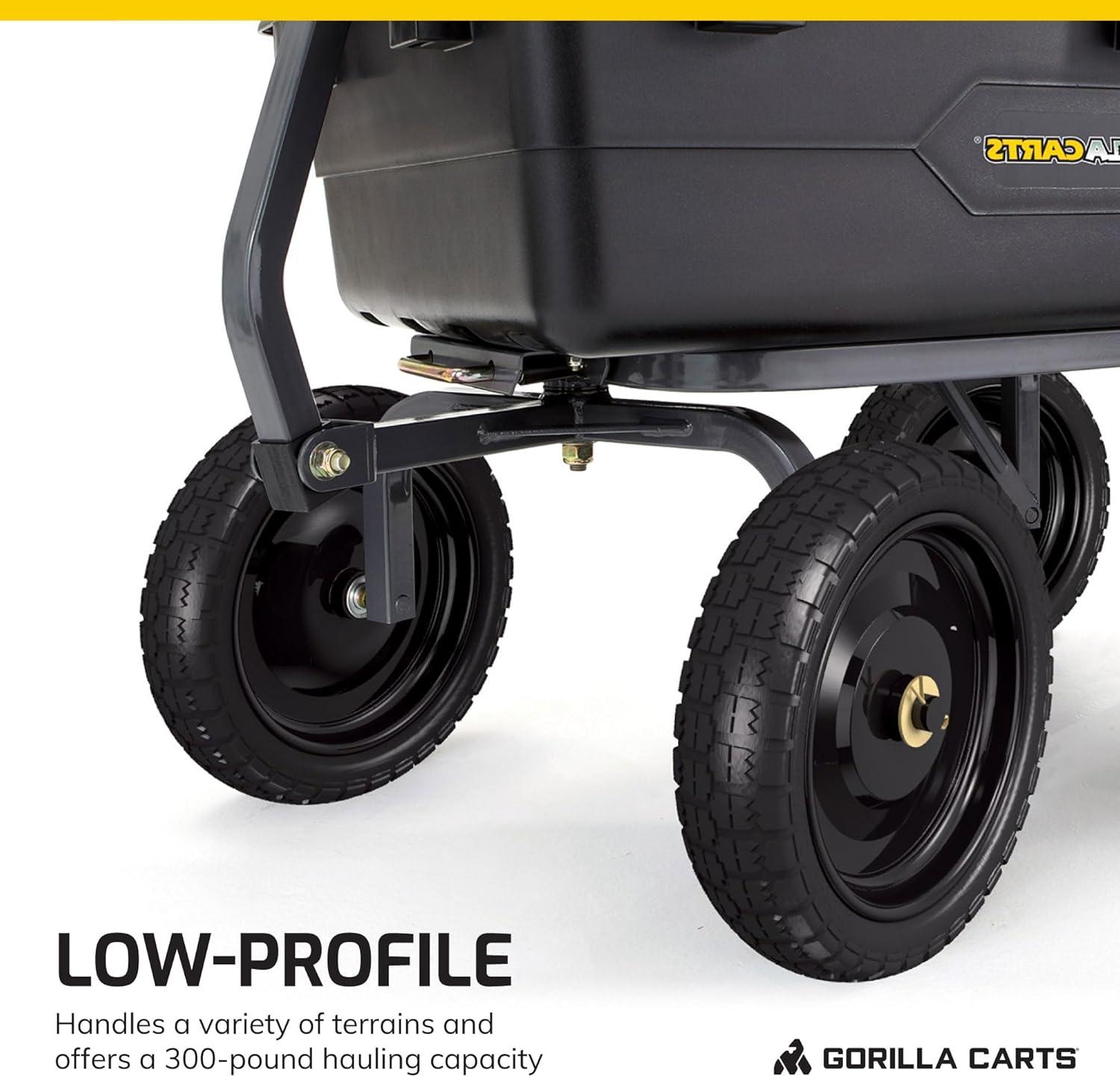 imageGorilla Carts 2Pack 13 Inch NoFlat Replacement Tires 300 lb Capacity Each  Solid Polyurethane 216 Hub 58 Bore  Fits Lawn ampamp Garden Utility Wagon Hand Truck Air Compressor Pressure Washer2Pack
