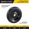 imageGorilla Carts 2Pack 13 Inch NoFlat Replacement Tires 300 lb Capacity Each  Solid Polyurethane 216 Hub 58 Bore  Fits Lawn ampamp Garden Utility Wagon Hand Truck Air Compressor Pressure Washer2Pack