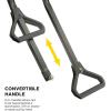imageGorilla Carts GOR1400COM Steel Utility Garden Cart HeavyDuty Convertible 2in1 Handle and Removable Sides 12 cu ft 1400 lb Capacity BlackGreen No Flat Tires