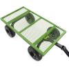 imageGorilla Carts GOR1400COM Steel Utility Garden Cart HeavyDuty Convertible 2in1 Handle and Removable Sides 12 cu ft 1400 lb Capacity BlackGreen No Flat Tires
