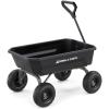 imageGorilla Carts HeavyDuty Dump Cart Patented QuickRelease Dumping Steel Frame 600 lb Capacity NoFlat 10Inch Tires Utility Wagon for Garden Yard Beach4Cubic Feet