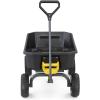 imageGorilla Carts HeavyDuty Dump Cart Patented QuickRelease Dumping Steel Frame 600 lb Capacity NoFlat 10Inch Tires Utility Wagon for Garden Yard Beach4Cubic Feet