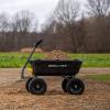 imageGorilla Carts HeavyDuty Dump Cart Patented QuickRelease Dumping Steel Frame 600 lb Capacity NoFlat 10Inch Tires Utility Wagon for Garden Yard Beach7Cubic Feet