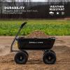 imageGorilla Carts HeavyDuty Dump Cart Patented QuickRelease Dumping Steel Frame 600 lb Capacity NoFlat 10Inch Tires Utility Wagon for Garden Yard Beach7Cubic Feet