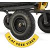 imageGorilla Carts HeavyDuty Dump Cart Patented QuickRelease Dumping Steel Frame 600 lb Capacity NoFlat 10Inch Tires Utility Wagon for Garden Yard Beach7Cubic Feet
