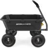 imageGorilla Carts HeavyDuty Dump Cart Patented QuickRelease Dumping Steel Frame 600 lb Capacity NoFlat 10Inch Tires Utility Wagon for Garden Yard Beach7Cubic Feet