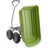 imageGorilla Carts Poly Garden Dump Cart 4 Cu Ft Tub 600 lb Haul Capacity Green  HeavyDuty Utility Wagon with QuickRelease Dumping ampamp Pneumatic Tires for Yard Landscaping and Gardening4Cubic Feet