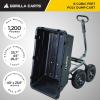 imageGorilla Carts Poly Garden Dump Cart 4 Cu Ft Tub 600 lb Haul Capacity Green  HeavyDuty Utility Wagon with QuickRelease Dumping ampamp Pneumatic Tires for Yard Landscaping and Gardening6Cubic Feet