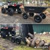 imageGorilla Carts Poly Garden Dump Cart 4 Cu Ft Tub 600 lb Haul Capacity Green  HeavyDuty Utility Wagon with QuickRelease Dumping ampamp Pneumatic Tires for Yard Landscaping and Gardening10Cubic Feet