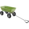 imageGorilla Carts Poly Garden Dump Cart 4 Cu Ft Tub 600 lb Haul Capacity Green  HeavyDuty Utility Wagon with QuickRelease Dumping ampamp Pneumatic Tires for Yard Landscaping and Gardening4Cubic Feet