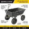 imageGorilla Carts Poly Garden Dump Cart 4 Cu Ft Tub 600 lb Haul Capacity Green  HeavyDuty Utility Wagon with QuickRelease Dumping ampamp Pneumatic Tires for Yard Landscaping and Gardening10Cubic Feet