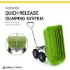 imageGorilla Carts Poly Garden Dump Cart 4 Cu Ft Tub 600 lb Haul Capacity Green  HeavyDuty Utility Wagon with QuickRelease Dumping ampamp Pneumatic Tires for Yard Landscaping and Gardening4Cubic Feet