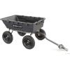 imageGorilla Carts Poly Garden Dump Cart 4 Cu Ft Tub 600 lb Haul Capacity Green  HeavyDuty Utility Wagon with QuickRelease Dumping ampamp Pneumatic Tires for Yard Landscaping and Gardening10Cubic Feet