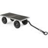 imageGorilla Carts Steel Utility Cart 9 Cu Ft Bed 1200 lb Load Capacity Black  Towable HeavyDuty Outdoor Hauling Wagon with Removable Side Panels for Yard Lawn Garden or LandscapingGray