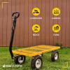imageGorilla Carts Steel Utility Cart 9 Cu Ft Bed 1200 lb Load Capacity Black  Towable HeavyDuty Outdoor Hauling Wagon with Removable Side Panels for Yard Lawn Garden or LandscapingYellow