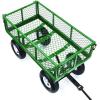 imageGorilla Carts Steel Utility Cart 9 Cu Ft Bed 1200 lb Load Capacity Black  Towable HeavyDuty Outdoor Hauling Wagon with Removable Side Panels for Yard Lawn Garden or LandscapingGreen