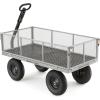 imageGorilla Carts Steel Utility Cart 9 Cu Ft Bed 1200 lb Load Capacity Black  Towable HeavyDuty Outdoor Hauling Wagon with Removable Side Panels for Yard Lawn Garden or LandscapingGray