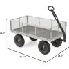 imageGorilla Carts Steel Utility Cart 9 Cu Ft Bed 1200 lb Load Capacity Black  Towable HeavyDuty Outdoor Hauling Wagon with Removable Side Panels for Yard Lawn Garden or LandscapingGray