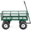 imageGorilla Carts Steel Utility Cart 9 Cu Ft Bed 1200 lb Load Capacity Black  Towable HeavyDuty Outdoor Hauling Wagon with Removable Side Panels for Yard Lawn Garden or LandscapingGreen