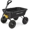 imageGorilla Carts HeavyDuty Dump Cart Patented QuickRelease Dumping Steel Frame 600 lb Capacity NoFlat 10Inch Tires Utility Wagon for Garden Yard Beach7Cubic Feet