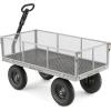 imageGorilla Carts Steel Utility Cart 9 Cu Ft Bed 1200 lb Load Capacity Black  Towable HeavyDuty Outdoor Hauling Wagon with Removable Side Panels for Yard Lawn Garden or LandscapingGray