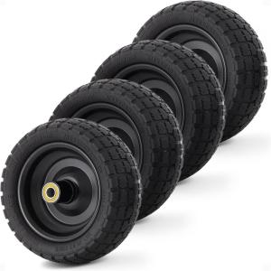 imageGorilla Carts 2Pack 13 Inch NoFlat Replacement Tires 300 lb Capacity Each  Solid Polyurethane 216 Hub 58 Bore  Fits Lawn ampamp Garden Utility Wagon Hand Truck Air Compressor Pressure Washer4Pack