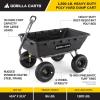 imageGorilla Carts Heavy Duty Poly Yard Dump Garden Utility Cart Black10 Cubic Foot1500 Lbs Black