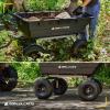 imageGorilla Carts Heavy Duty Poly Yard Dump Garden Utility Cart Black10 Cubic Foot1500 Lbs Black