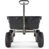 imageGorilla Carts Heavy Duty Poly Yard Dump Garden Utility Cart Black10 Cubic Foot1500 Lbs Black