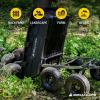 imageGorilla Carts Heavy Duty Poly Yard Dump Garden Utility Cart Black10 Cubic Foot1500 Lbs Black