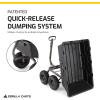 imageGorilla Carts Heavy Duty Poly Yard Dump Garden Utility Cart Black10 Cubic Foot1500 Lbs Black