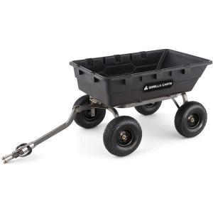 imageGorilla Carts Heavy Duty Poly Yard Dump Garden Utility Cart Black10 Cubic Foot1500 Lbs Black