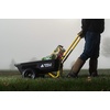 image:imageGorilla Carts GCR4 Poly Dump Cart 2Wheel Garden Wagon with Foldable Handle 4 cu ft 300 lb Capacity BlackYellow